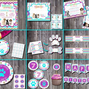 PUPPY PAW-ty - Pet Adoption Party - Printable Invitation & Decorations Package - Special Bundle Price!