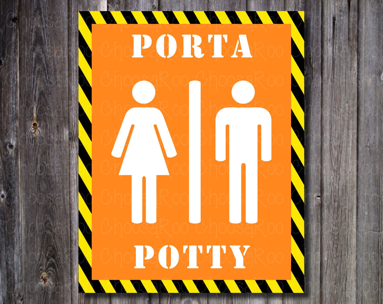 CONSTRUCTION Party PORTA POTTY Sign Easy to Print Etsy Ireland