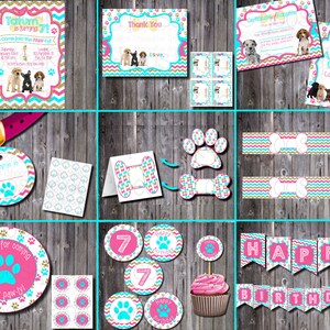 PUPPY PAW-ty - Pet Adoption Party - Printable Invitation & Decorations Package - Special Bundle Price!