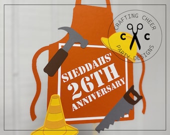 HOME DEPOT Inspired CONSTRUCTION Party - Anniversary Cake Topper - *Made to Order*
