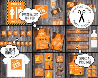 HOME DEPOT Inspired Printable Invitation & Decorations Package - Special Bundle Price!