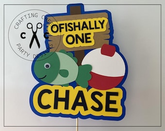 Fish Party - OFISHALLY ONE - Cake Topper / Centerpiece  - *Handmade to Order*