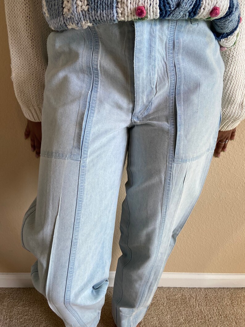 80s/90s Vintage Bugle Boy Light Wash Chambray Jeans Etsy
