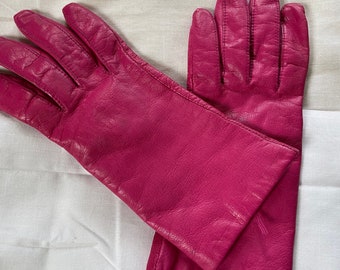 Immaculate 80s Pink Vintage Women's Leather Gloves