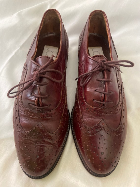Vintage 90s/Y2k Shoes Wingtip Oxford Brogues Bran… - image 3