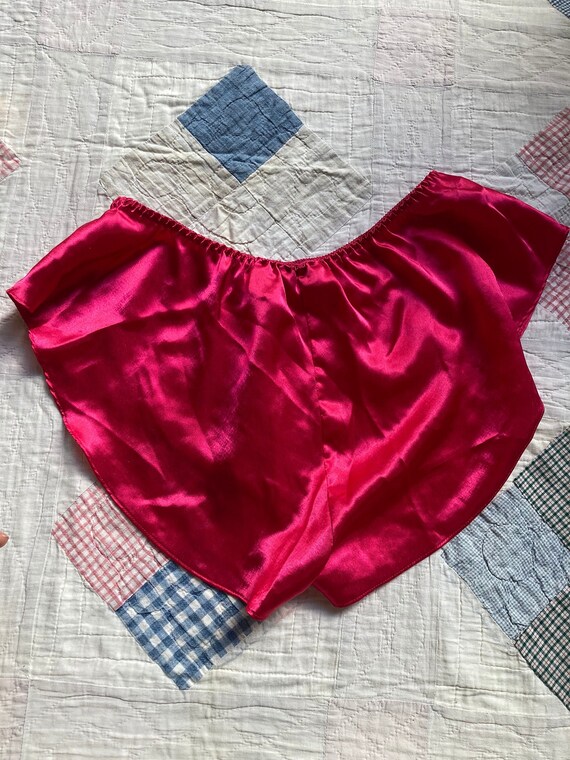 Vintage Victoria's Secret Red Satin Silky Short L… - image 3