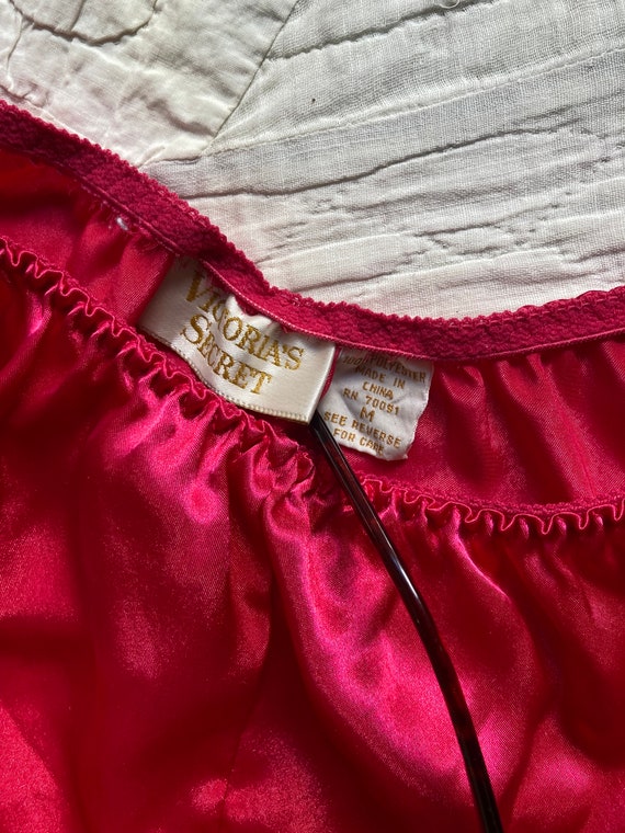 Vintage Victoria's Secret Red Satin Silky Short L… - image 4