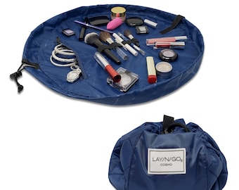 Lay-n-Go COSMO (20") : Navy Cosmetic Bag, Travel Organizer, Makeup Pouch