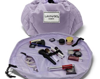 NEW! Lay-n-Go COSMO (20") : Quilted Cosmetic Bag, Travel Organizer, Makeup Pouch
