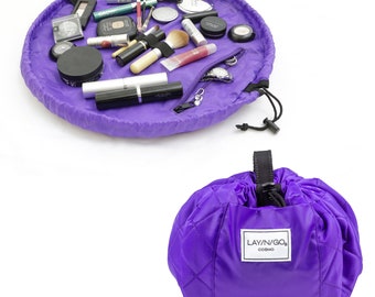 Lay-n-Go COSMO (20") : Purple Cosmetic Bag, Travel Organizer, Makeup Pouch