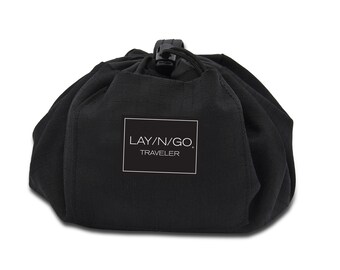 Lay-n-Go TRAVELER (20"): Black Men's Dopp Kit, Travel Organizer