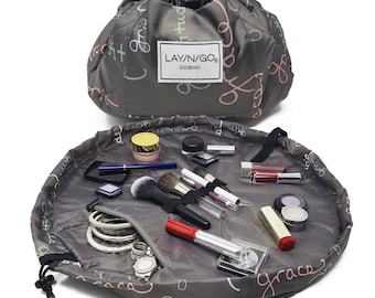 Lay-n-Go COSMO (20") Grit, Grace, and Gratitude Cosmetic Bag, Travel Organizer, Toiletry Makeup Bag