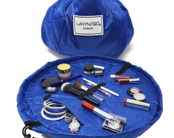 Lay-n-Go COSMO (20") Sky Blue Cosmetic Bag, Travel Organizer, Toiletry Makeup Bag