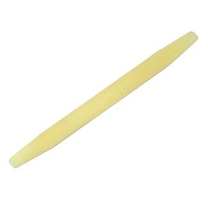 May include: A pale yellow plastic pry tool with a tapered, flat end and a slightly wider, textured center section. The tool features the embossed text "Lazzar" in the middle, with a smooth, elongated body designed for prying or separating components.