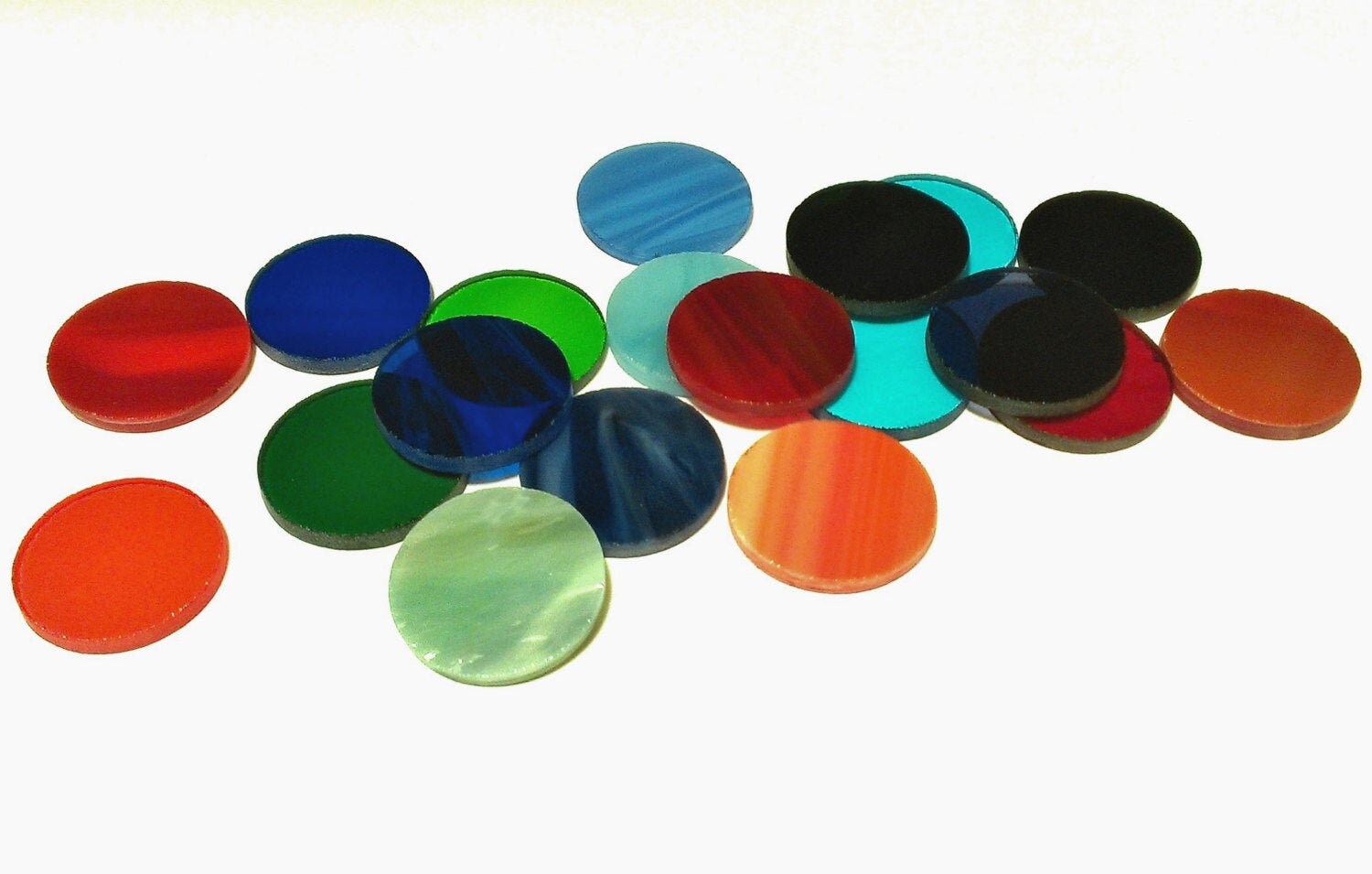 20 Precut Stained Glass Circles Choose Your Size Handmade to Etsy