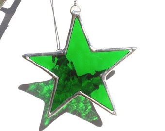 Red & Green & White Stained Glass 3 1/4 Inch Crown Ornament/Sun Catcher NICE Red & Green & White Stained Glass 3 1/4 Inch Crown Ornament/Sun Catcher NICE
