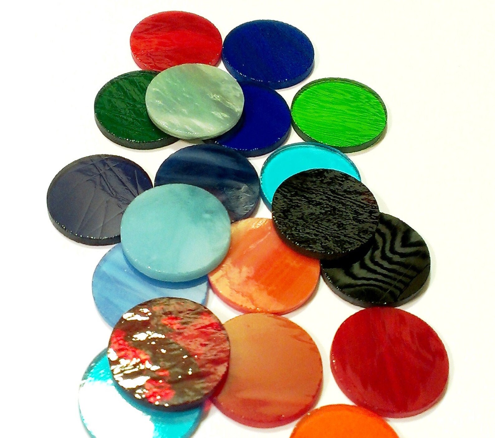 20 Precut Stained Glass Circles Choose Your Size Handmade to Etsy