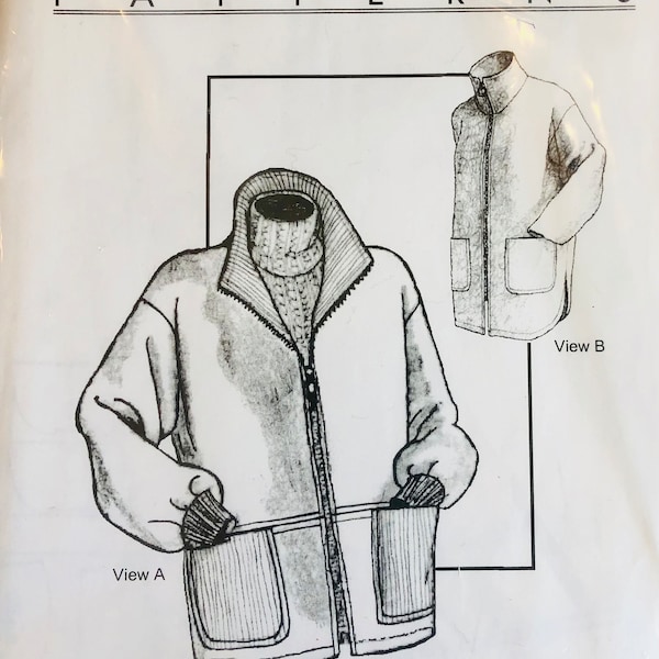 Great Copy Pattern 851 Breckenridge Jacket 2 Styles Front Zipper High Collar Pockets Hip or Knee Length Uncut Bust 31" - 45"