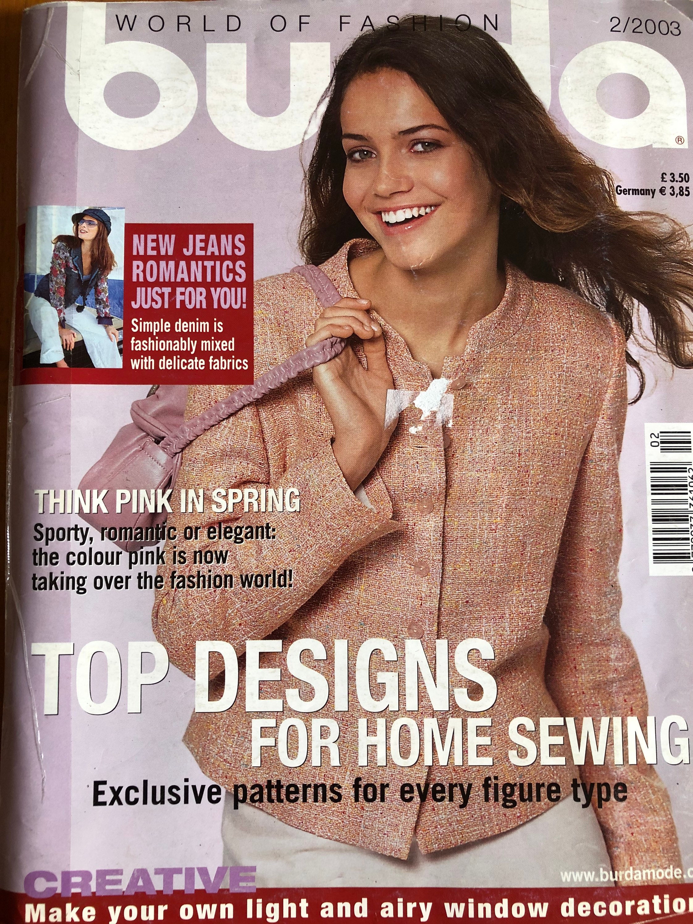 Burda World of Fashion Magazine February 2003 Sewing Patterns 