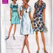 Vintage 1970s Simplicity Pattern 8751 Womans V Neck Dress Short Sleeves ...
