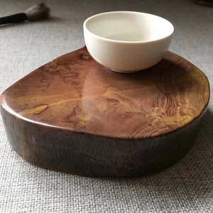 old chinese red silk inkstone 红丝砚 tea cup base 030801