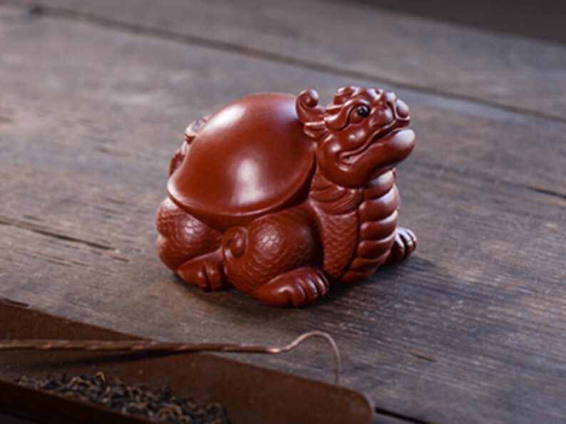 Chinese Yixing Zisha pottery tea pet dragon tortoise Etsy