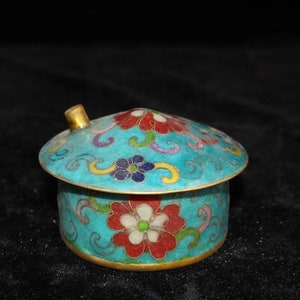 old chinese cloisonne blue water drop 景泰蓝蓝房子水滴
