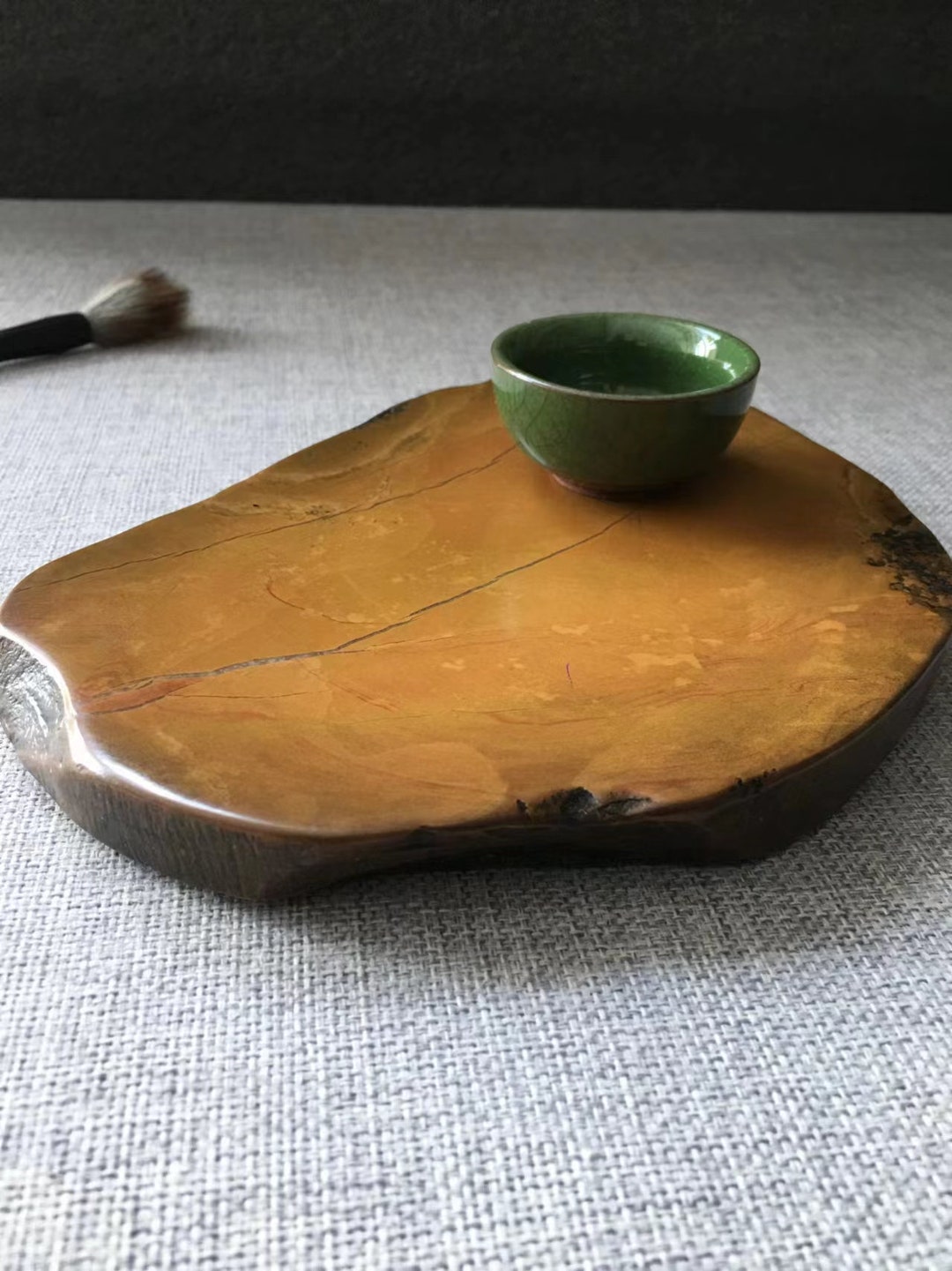 古い中国の赤絹硯红丝砚 ティーカップベース 031002 - Etsy 日本