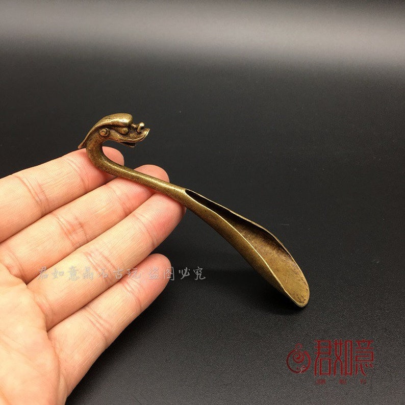 chinese copper bronze tea spoon