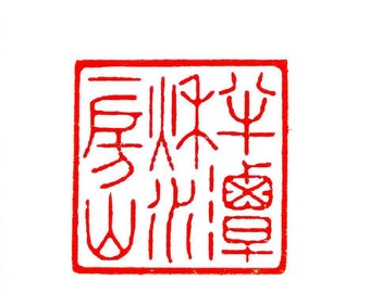 timbre de sceau d'érudit d'art en laiton bronze chinois 半潭秋水一房山 2