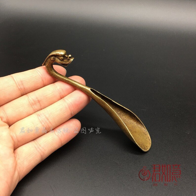 chinese copper bronze tea spoon