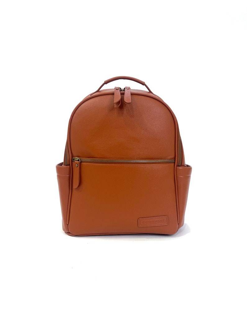 The Joni Backpack Diaper Bag in Camel 2.0 image 1