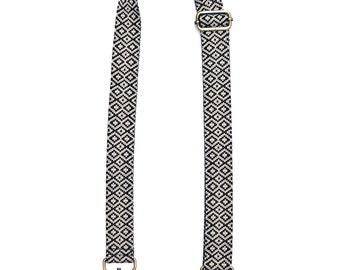 Skinny Southwest Strap in Black & White