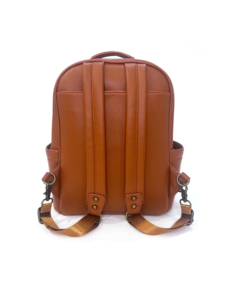 The Joni Backpack Diaper Bag in Camel 2.0 image 6