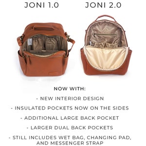 The Joni Backpack Diaper Bag in Camel 2.0 image 5