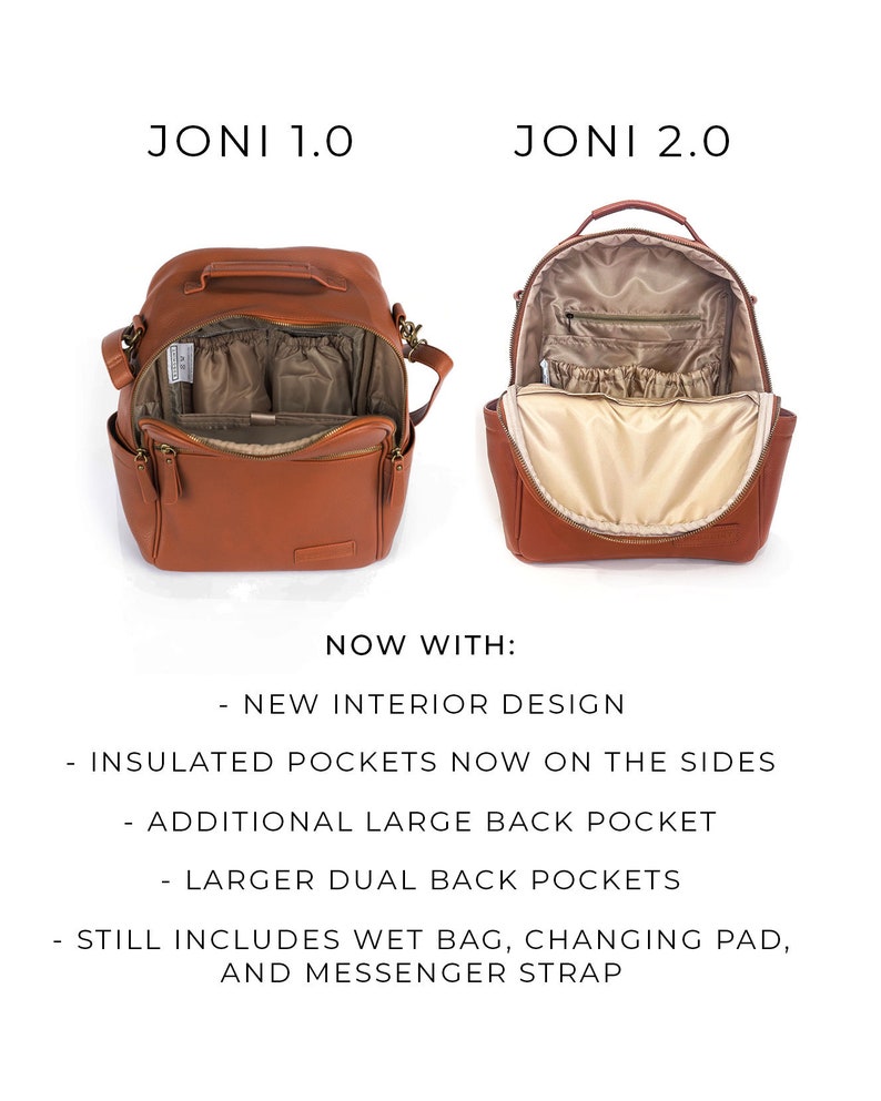 The Joni Backpack Diaper Bag in Camel 2.0 image 5