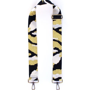 Camo Crossbody verstellbarer Geldbörsengurt, verstellbarer gestickter Ersatz glänzender Taschengurt-Gitarrengurt für Handtasche, Militärtarnmuster