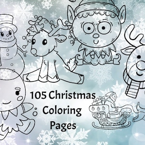 105 Christmas Coloring Pages Digital Download