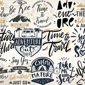 34 Vacation/Adventure Themed SVG, PNG, EPS, dxf Digital Download