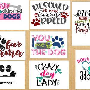 9 Dog Themed SVG, PNG, EPS, dxf Digital Download