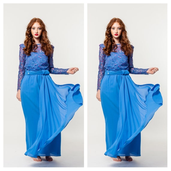 Same Bohemian Blues Maxi Dress