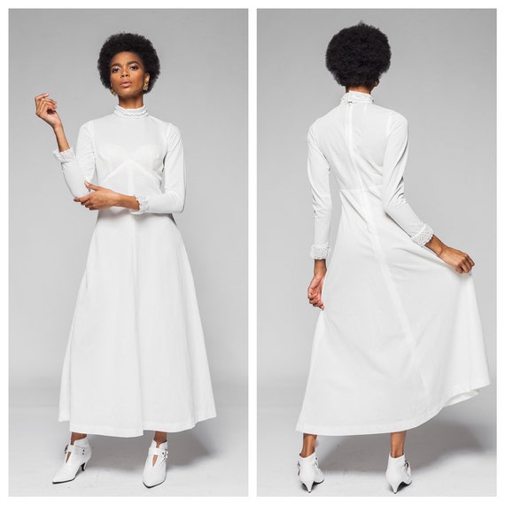 vintage white maxi dress