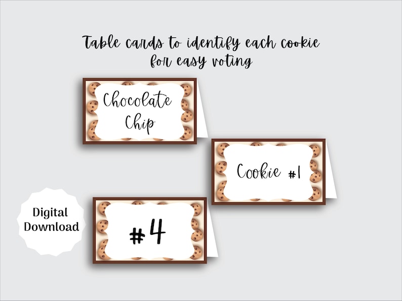 Printable Cookie Baking Contest Voting Ballots and Awards Etsy