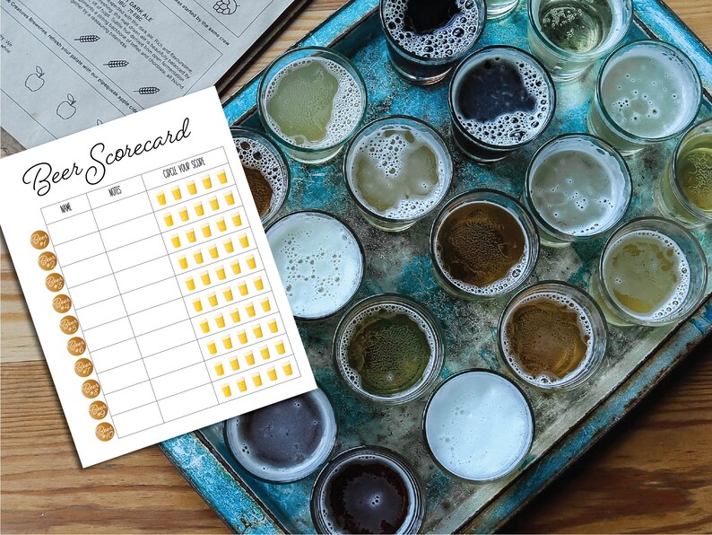Beer Tasting Party Kit Printable, Beer Tasting Scorecard Template, Guys ...