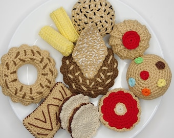 Crocher Play Food. Crochet Cookie Patterns, Crochet Food Pattern. Crochet Kids Toys. Amigurumi Pattern. Crochet Toys Pattern