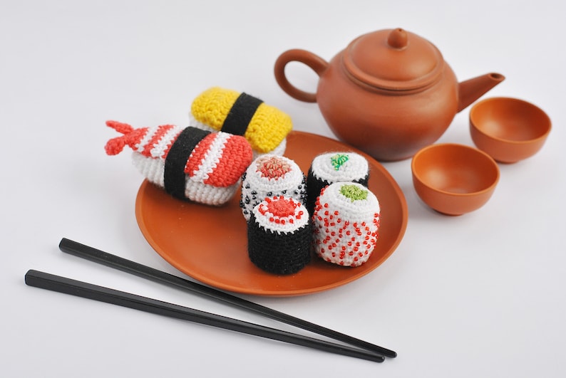 Crochet sushi pattern