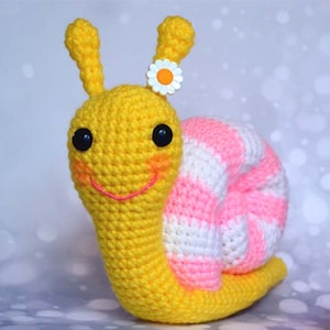 Crochet Pattern - amigurumi snail crochet pattern, beginner crochet pattern, crochet toy pattern, crocheted for kids patterns