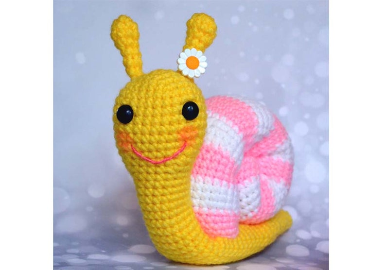 Crochet Pattern amigurumi snail crochet pattern, beginner crochet pattern, crochet toy pattern, crocheted for kids patterns image 1