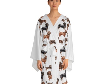 Dachshund Long Sleeve Kimono Robe