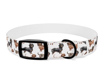 Dog Collar with Dachshund Print